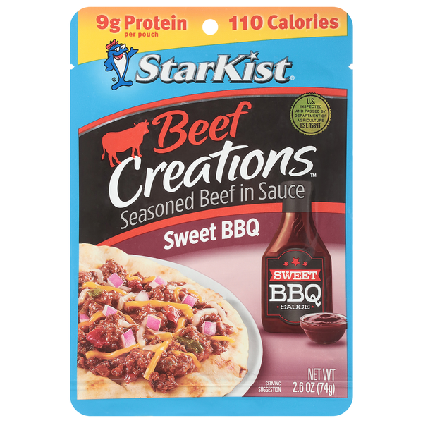 Canned & Jarred Vegetables StarKist Seasoned Beef, in Sauce, Sweet BBQ hero