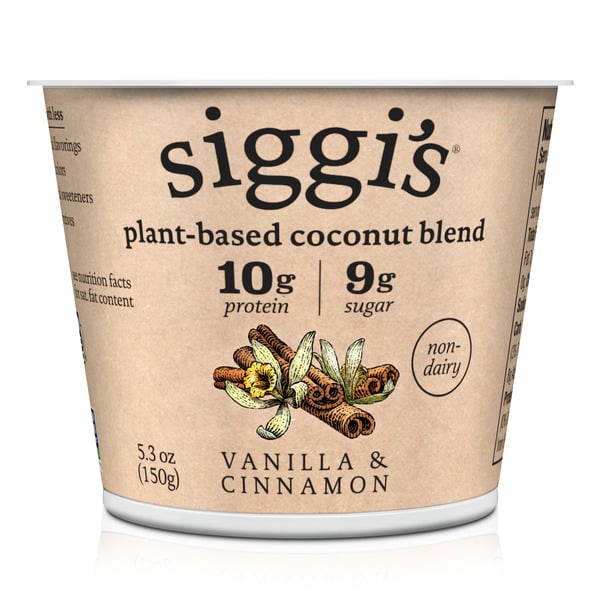 Yogurt Siggi's Coconut Blend, Plant Based, Vanilla & Cinnamon hero