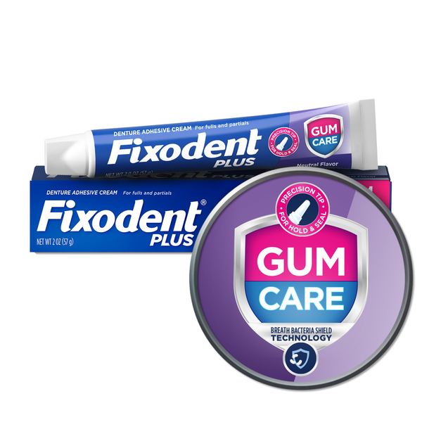 Oral Hygiene Fixodent Plus Gum Care Precision Hold & Seal Adhesive Cream hero