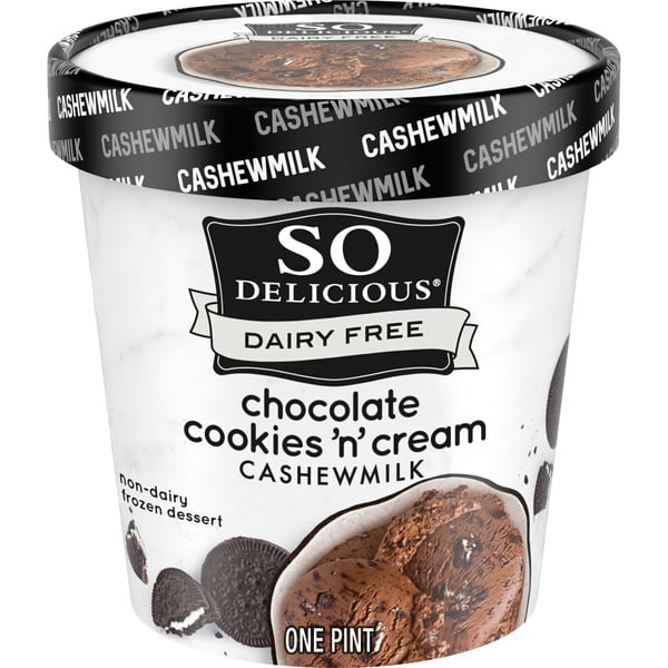 Ice Cream, Novelties & Ice So Delicious Chocolate Cookies N Cream Cashewmilk Dairy Free Frozen Dessert hero