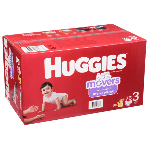 Diapers & Wipes Huggies Little Movers Baby Diapers, Size 3 (16-28 lbs) hero