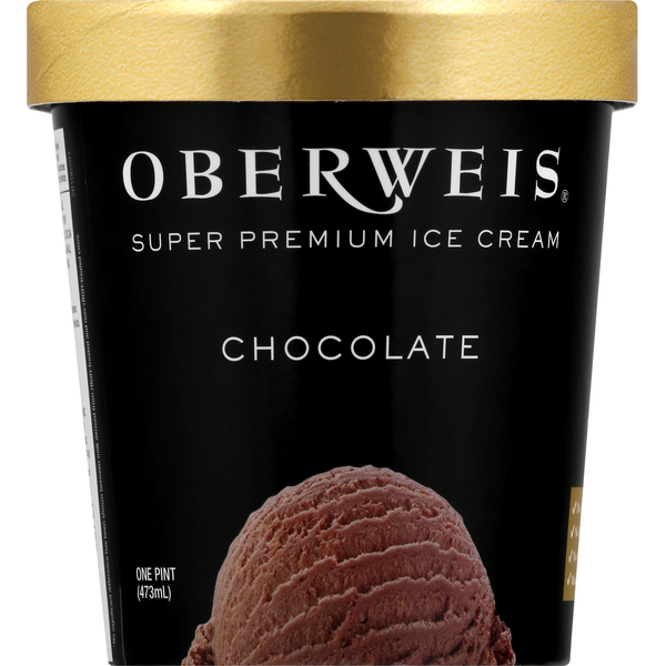 Ice Cream & Ice Oberweis Ice Cream, Super Premium, Chocolate hero