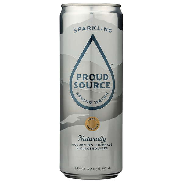 Water, Seltzer & Sparkling Water Proud Source Spring Water Sparkling Alkaline Spring Water hero