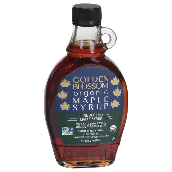 Honeys, Syrups & Nectars Golden Blossom Honey Maple Syrup, Organic, Pure hero