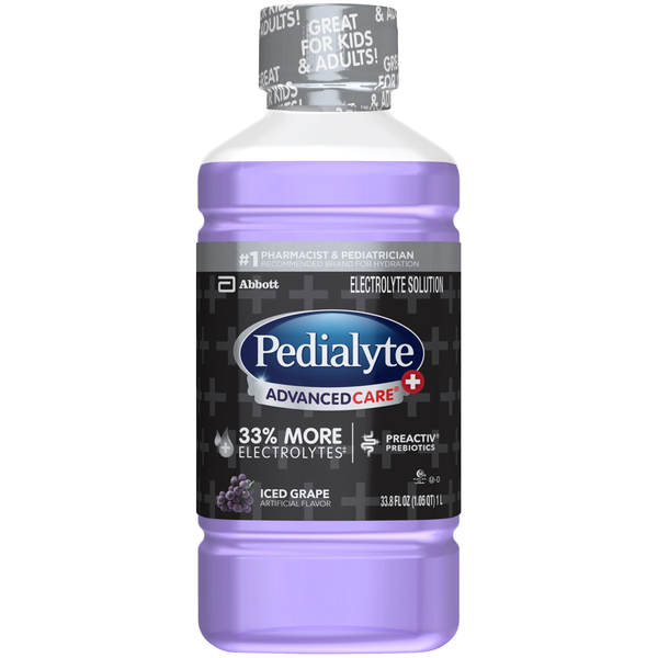 Pedialyte Electrolyte Solution Iced Grape Ready-to-Drink hero