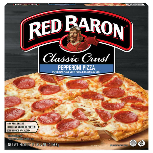 Frozen Pizza Red Baron Pepperoni Classic Crust Frozen Pizza hero