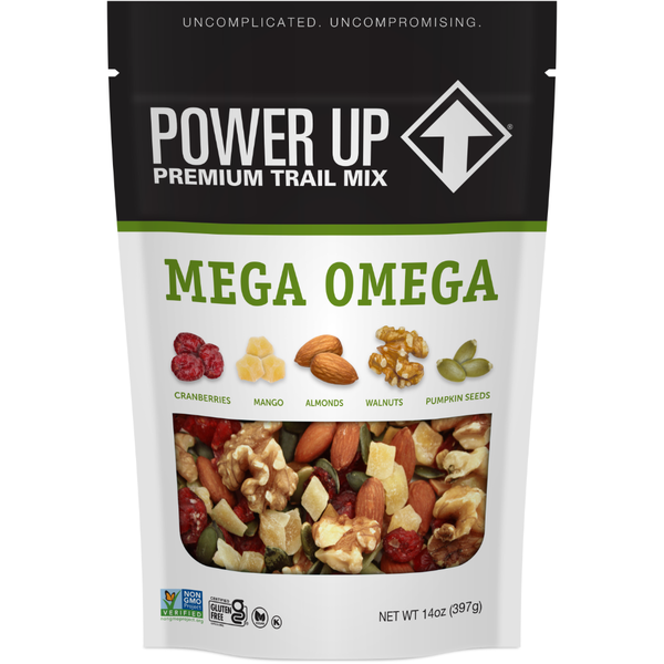 Nuts, Seeds & Dried Fruit Gourmet Nut Power Up Premium Trail Mix, Mega Omega hero