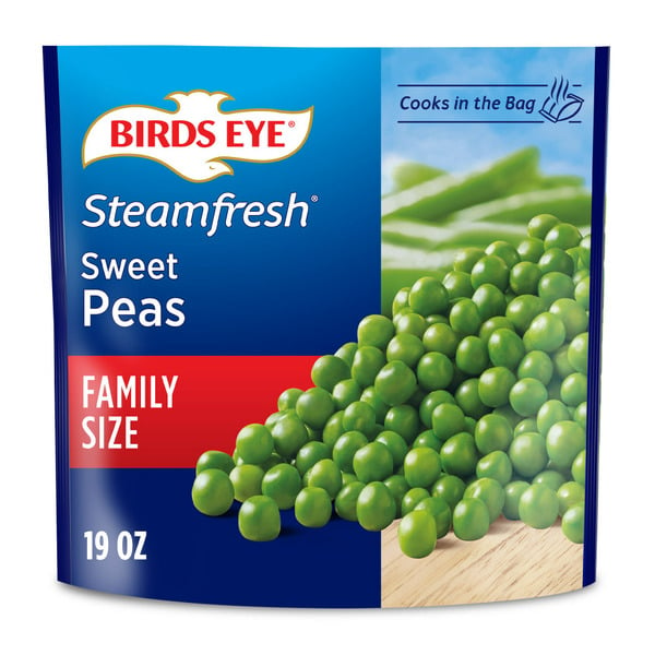 Frozen Produce Birds Eye Steamfresh Family Size Sweet Peas Frozen Vegetable hero