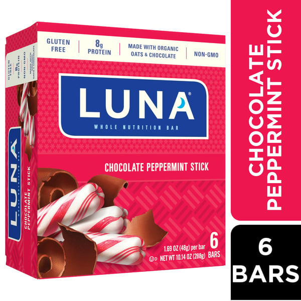 Protein, Energy & Granola Bars Luna Chocolate Peppermint Stick hero