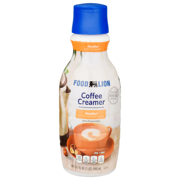 Cream Food Lion Coffee Creamer, Hazelnut hero