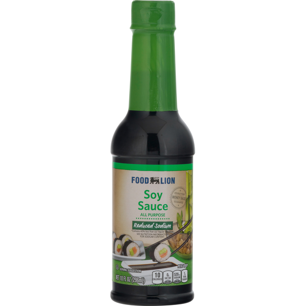 Asian Foods Food Lion Soy Sauce, Reduced Sodium, All Purpose hero