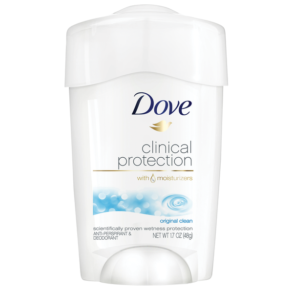 Deodorants Dove Clinical Protection Anti-Perspirant Deodorant, Clinical, Solid, Original Clean Scent hero