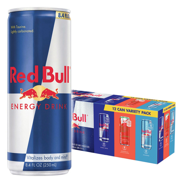 Energy & Sports Drinks Red Bull Energy Drink Variety Pack, Energy Drink, Sugarfree and Red Edition Energy Drinks hero