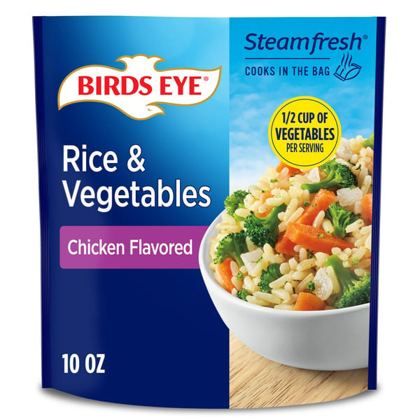 Meals Birds Eye Steamfresh Seasoned Chicken Flavored Rice Frozen Side hero