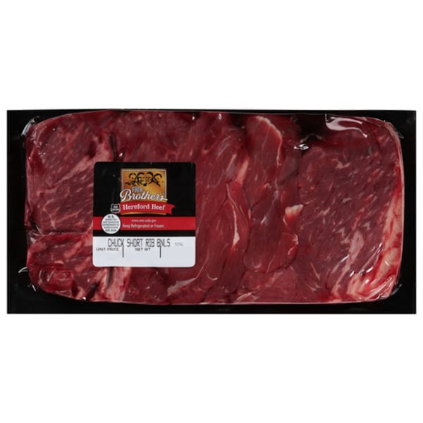 Packaged Meat Four Brothers USDA Certified Four Brothers Hereford Beef Boneless Chuck Short Ribs - Flavor Seal hero