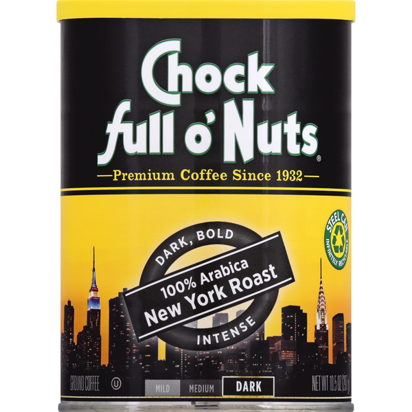 Coffee Chock full o'Nuts Coffee, 100% Arabica, Ground, Dark, New York Roast hero