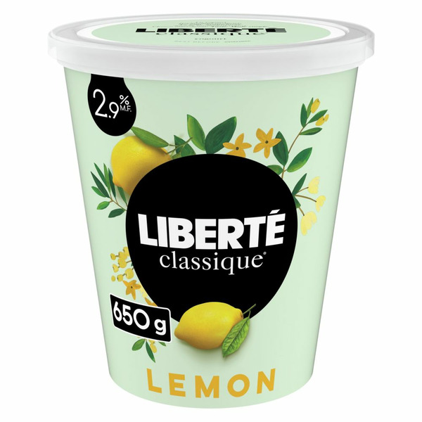 Yogurt Liberté Classique 2.9% Smooth Traditional Yogurt, Lemon hero