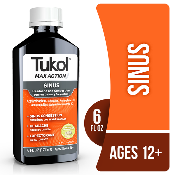 Muscles, Joints & Pain Relief Tukol  Sinus Max Action, Ginger Relief: Headache, Congestion & Nasal Aid hero