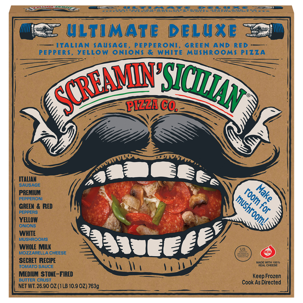 Frozen Pizza Screamin' Sicilian Pizza, Ultimate Deluxe hero