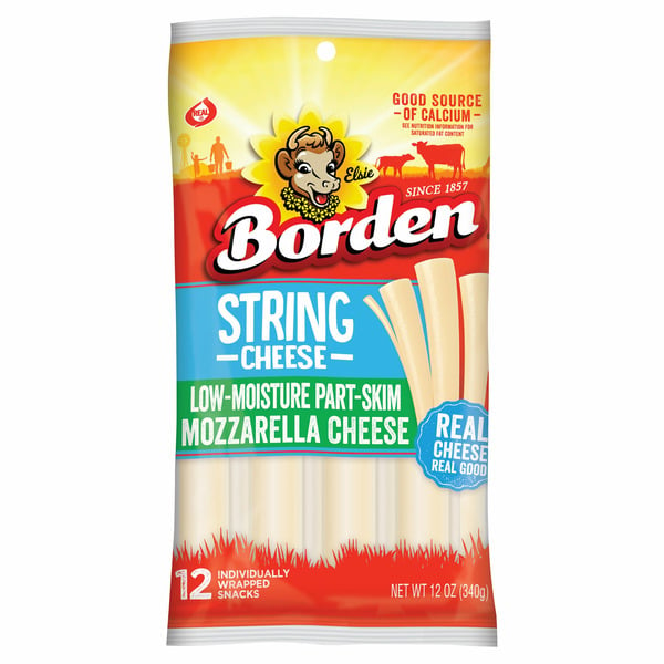 Packaged Cheese Borden Low-moisture Part-skim Mozzarella String Cheese hero