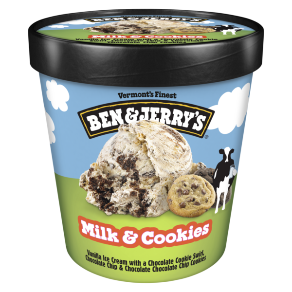 Ice Cream, Gelato & Ice Ben & Jerry's Milk & Cookies Vanilla Ice Cream Pint hero