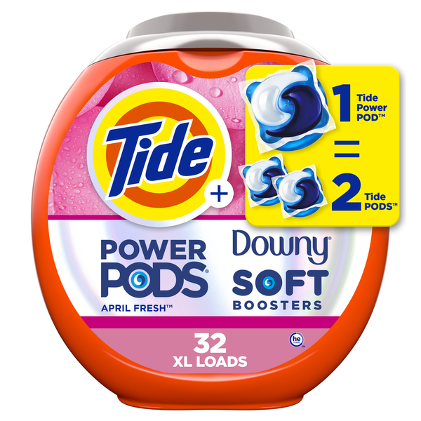 Laundry Tide Power PODs with Downy, Detergent hero