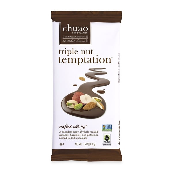 Candy & Chocolate Chuao Chocolatier Triple Nut Temptation, Dark Chocolate Bar hero