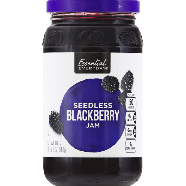 Spreads Essential Everyday Jam, Blackberry, Seedless hero