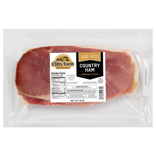 Lunch Meat Clifty Farm Country Meats Country Ham Boneless Slices hero