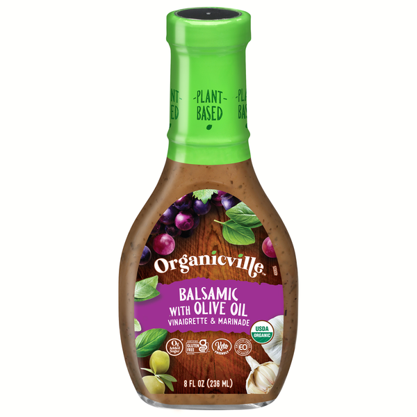 Salad Dressing & Toppings Organicville Vinaigrette & Marinade, Balsamic with Olive Oil hero