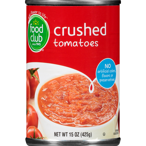 Canned & Jarred Vegetables Food Club Tomatoes, Crushed hero