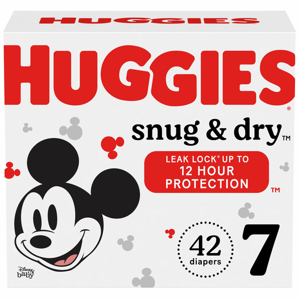 Huggies Snug & Dry Baby Diapers Size 7 (41+ lbs) hero