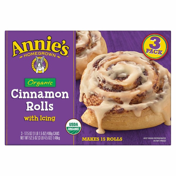 Frozen Meals General Mills Organic Cinnamon Rolls, 3 x 17.5 oz hero