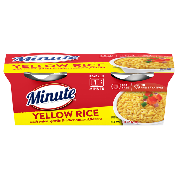 Grains, Rice & Dried Goods Minute Rice Yellow Rice, with Onion, Garlic & Other Natural Flavors hero