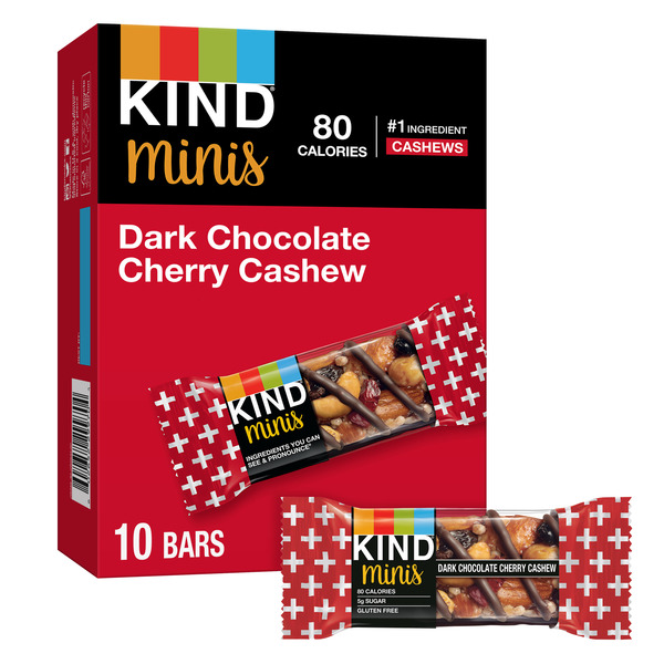 Energy & Granola Bars KIND Mini Dark Chocolate Cherry Cashew hero