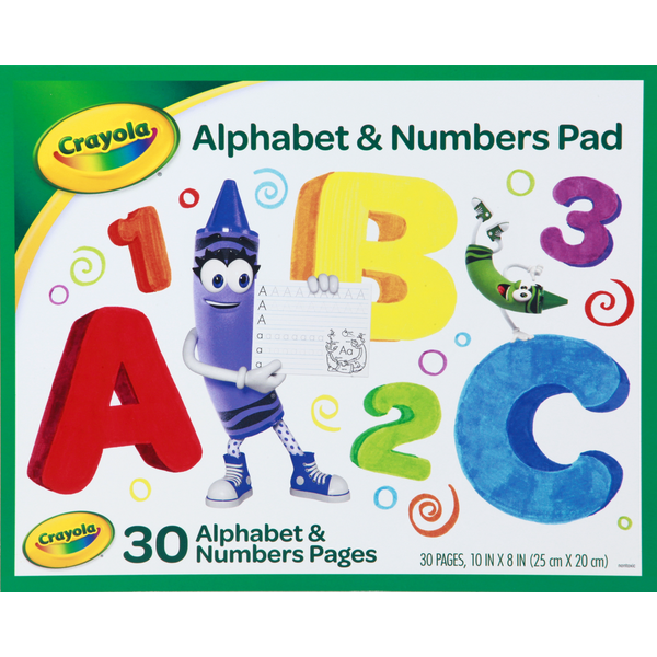 School, Office, & Art Supplies Crayola Alphabet & Numbers Pad hero