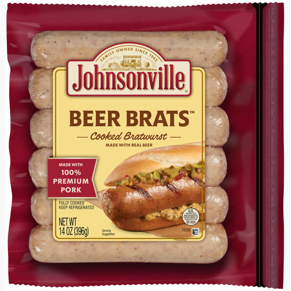 Hot Dogs, Bacon & Sausage Johnsonville Beer Brats hero