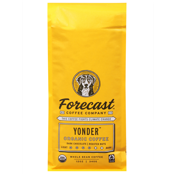 Coffee Forecast Coffee Company Coffee, Organic, Whole Bean, Roasted Nuts, Dark Chocolate hero