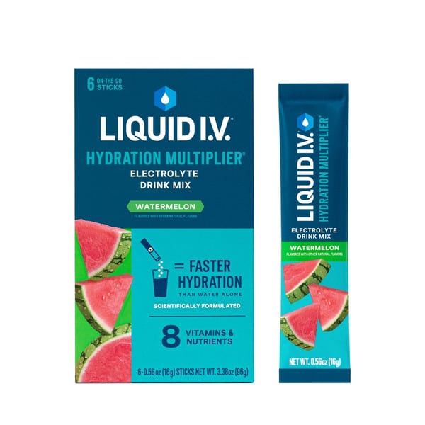 Cocoa & Drink Mixes Liquid I.V. Hydration Multiplier Electrolyte Drink Mix, Watermelon hero