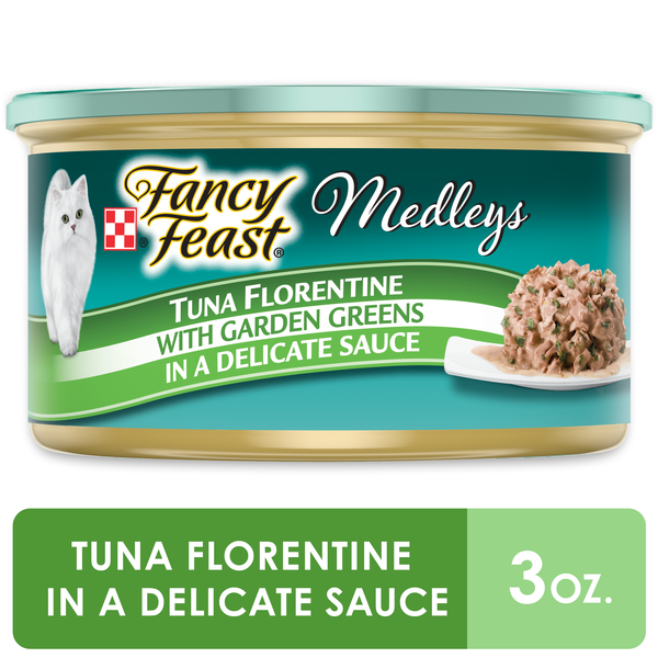 Cat Food & Care Purina Fancy Feast Wet Cat Food, Medleys Tuna Florentine With Garden Greens in a Delicate Sauce hero