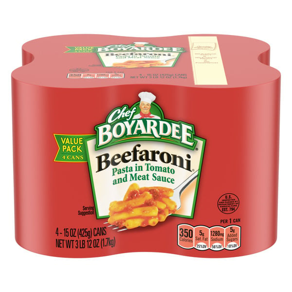 Canned Meals & Beans Chef Boyardee Beefaroni hero