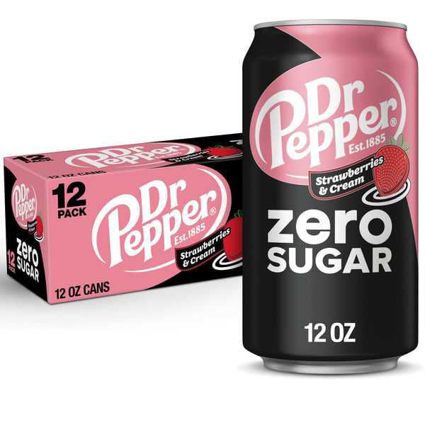 Dr Pepper Zero Strawberries and Cream Soda hero