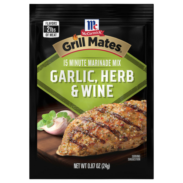 Marinades & Meat Preparation McCormick® Garlic, Herb & Wine Marinade Seasoning Mix hero