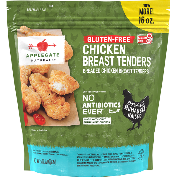 Frozen Meat & Seafood Applegate Naturals  Natural Gluten-Free Breaded Chicken Breast Tenders (Frozen) hero