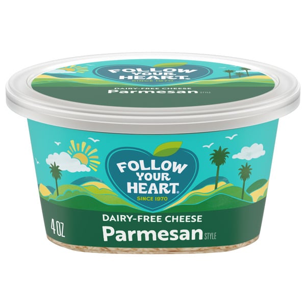 Dairy Alternatives Follow Your Heart Dairy-Free Parmesan Shredded hero