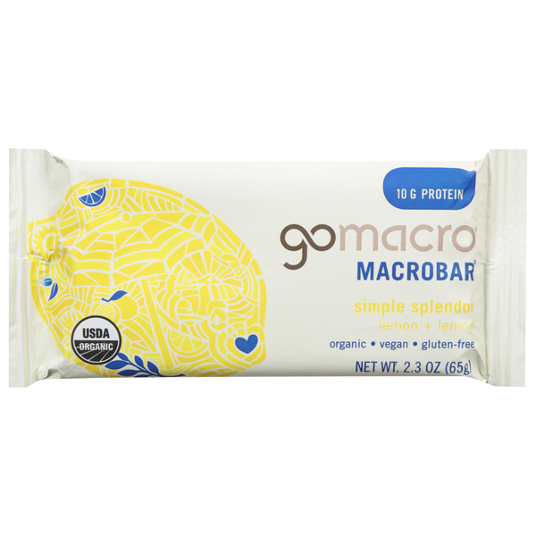 Energy & Granola Bars GoMacro Macrobar, Lemon + Lemon hero