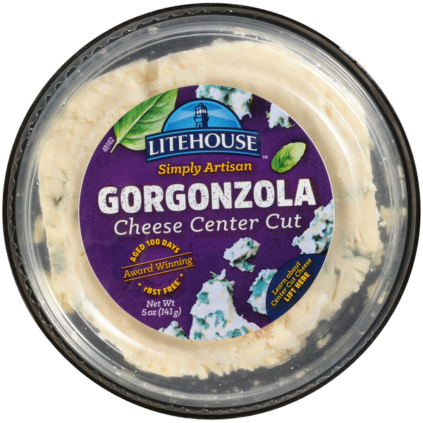 Packaged Cheese Litehouse Simply Artisan Center Cut Gorgonzola Cheese hero