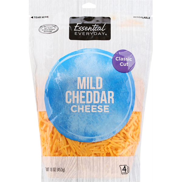 Packaged Cheese Essential Everyday Cheese, Mild Cheddar, Classic Cut hero