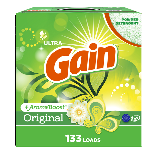 Gain Powder Laundry Detergent for Regular and HE Washers, Original Scent, 120 loads hero