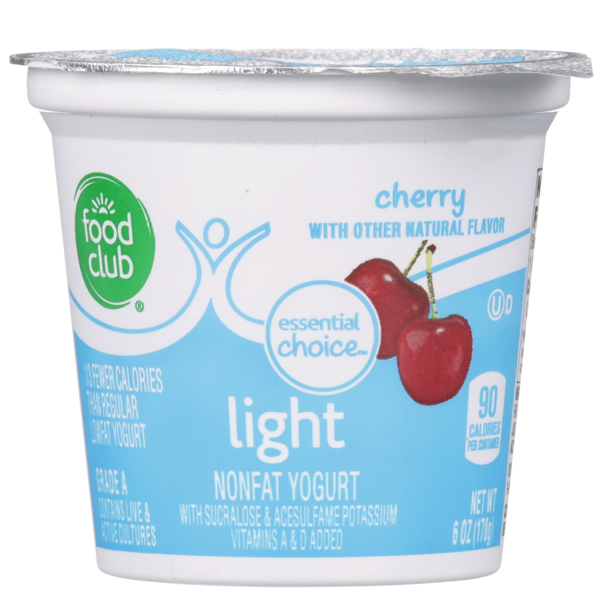 Yogurt Food Club Cherry Light Nonfat Yogurt hero